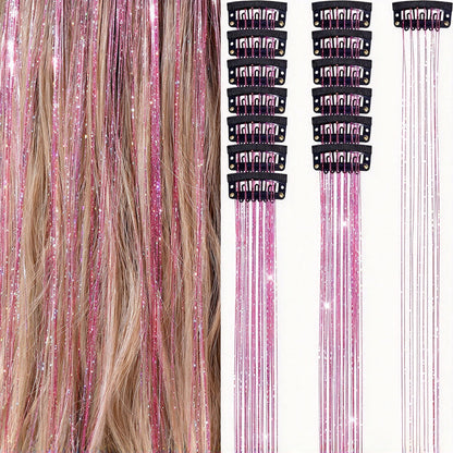 🏆🔥LAST DAY BUY 1 GET 1 FREE💖Sparkle Clip-In Hair Tinsel ✨ | Easy Clip On, No Hair Damage | UK Party Favourite ✅