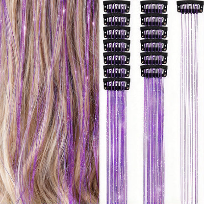 🏆🔥LAST DAY BUY 1 GET 1 FREE💖Sparkle Clip-In Hair Tinsel ✨ | Easy Clip On, No Hair Damage | UK Party Favourite ✅