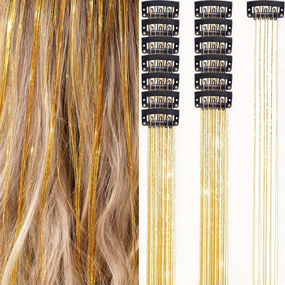 🏆🔥LAST DAY BUY 1 GET 1 FREE💖Sparkle Clip-In Hair Tinsel ✨ | Easy Clip On, No Hair Damage | UK Party Favourite ✅