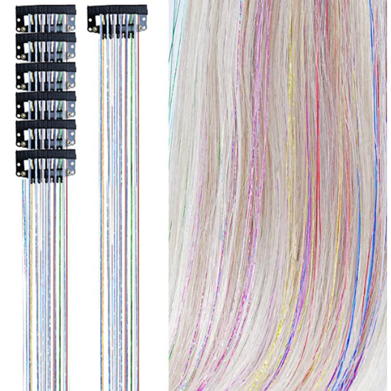 🏆🔥LAST DAY BUY 1 GET 1 FREE💖Sparkle Clip-In Hair Tinsel ✨ | Easy Clip On, No Hair Damage | UK Party Favourite ✅