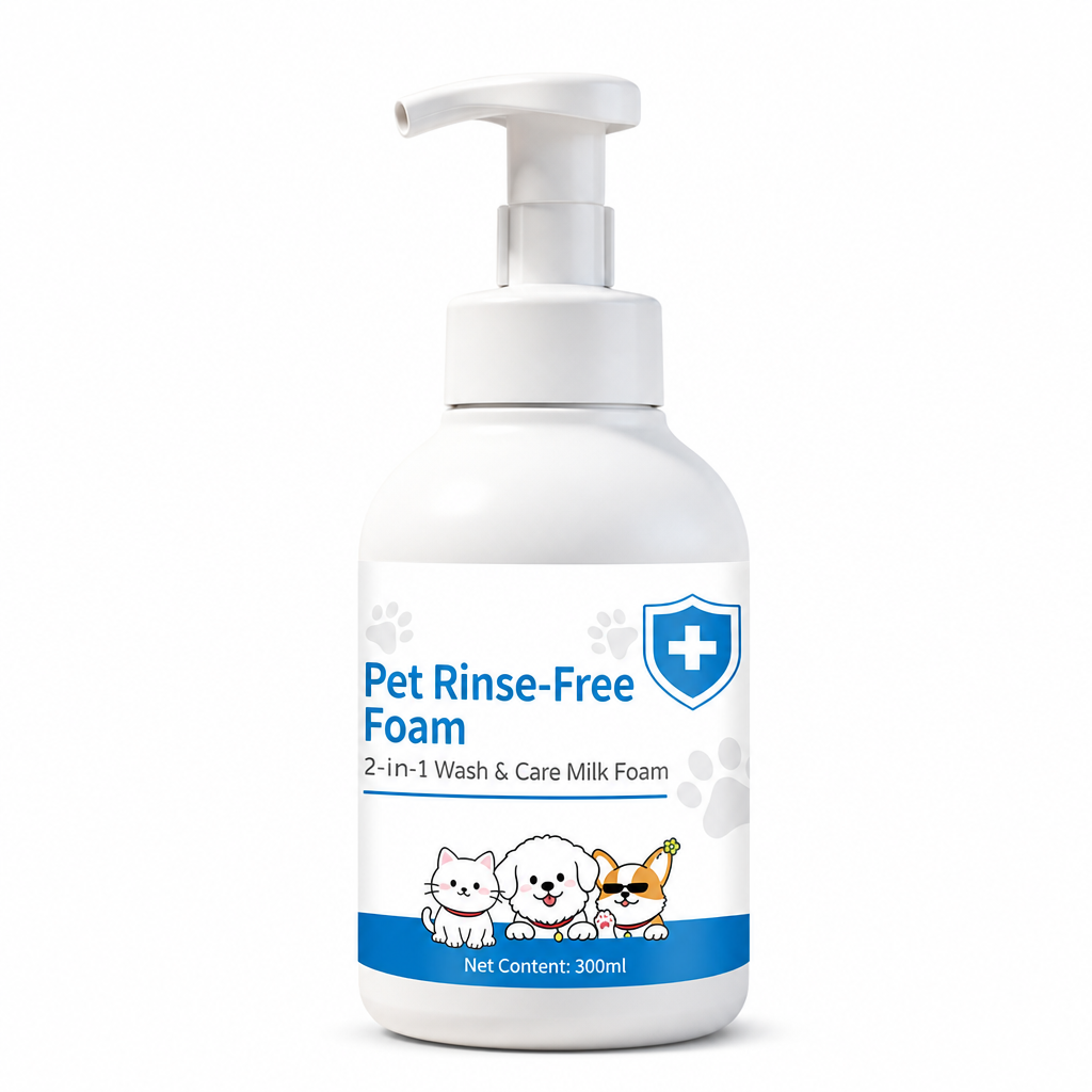 No-Rinse Pet Cleansing Mousse for Dogs and Cats