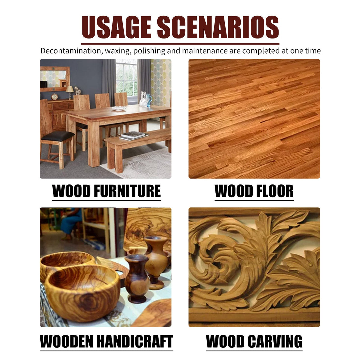 50% OFF NOW! Wood Wax Oil Wood Cleaner & Polish 3.5 Oz, Furniture Restoration Wax with Premium Brush for Wooden Surface Care