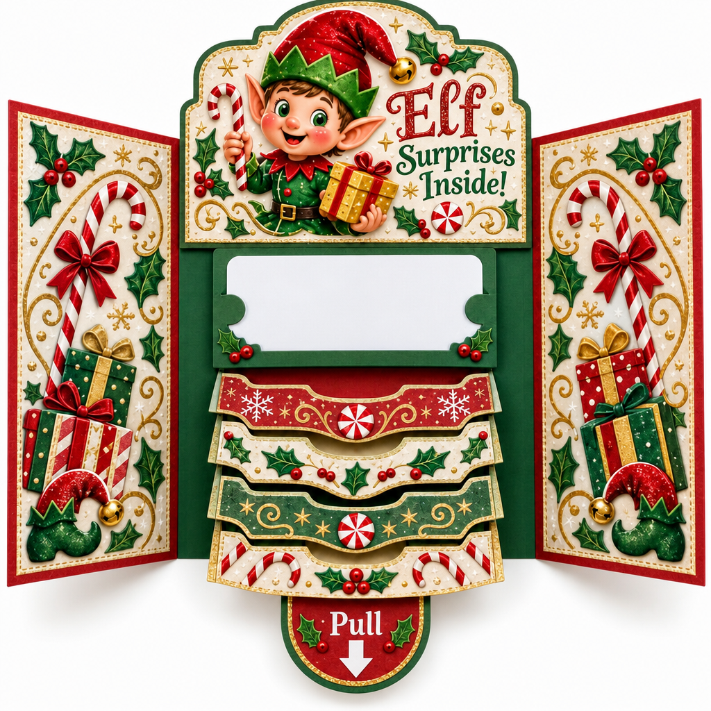 Christmas Pull-Out Greeting Card