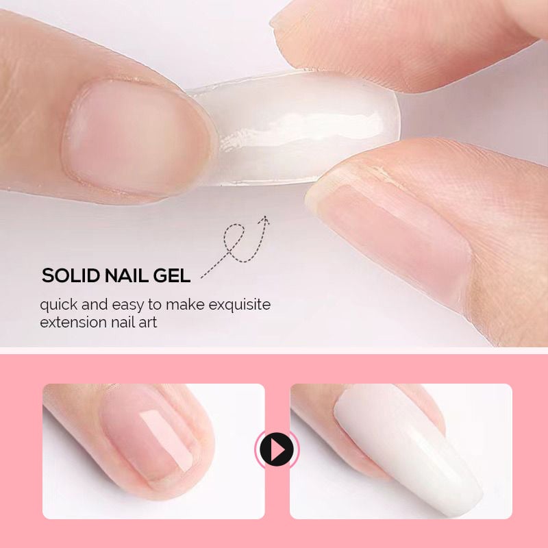 ⏳LIMITED TIME-JUST ￡9.98!!💅 Solid Nail Extension Builder Gel – Non-Flowing Easy Application for Nail Art ✨