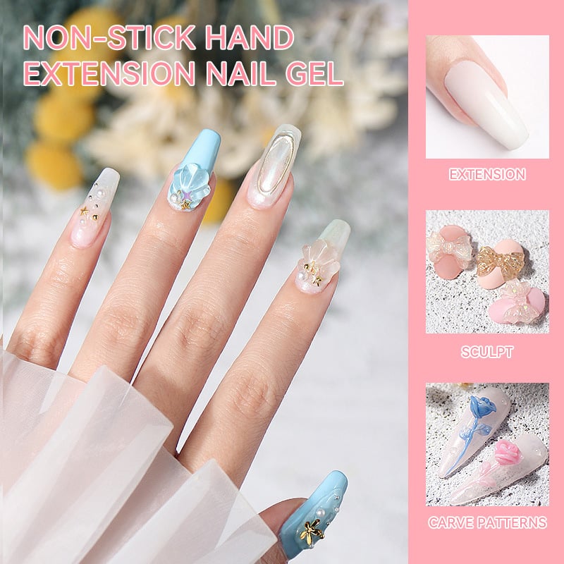 ⏳LIMITED TIME-JUST ￡9.98!!💅 Solid Nail Extension Builder Gel – Non-Flowing Easy Application for Nail Art ✨