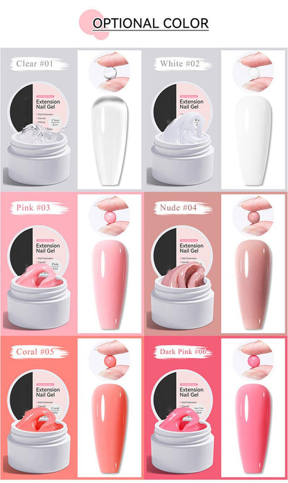 ⏳LIMITED TIME-JUST ￡9.98!!💅 Solid Nail Extension Builder Gel – Non-Flowing Easy Application for Nail Art ✨