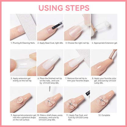 ⏳LIMITED TIME-JUST ￡9.98!!💅 Solid Nail Extension Builder Gel – Non-Flowing Easy Application for Nail Art ✨