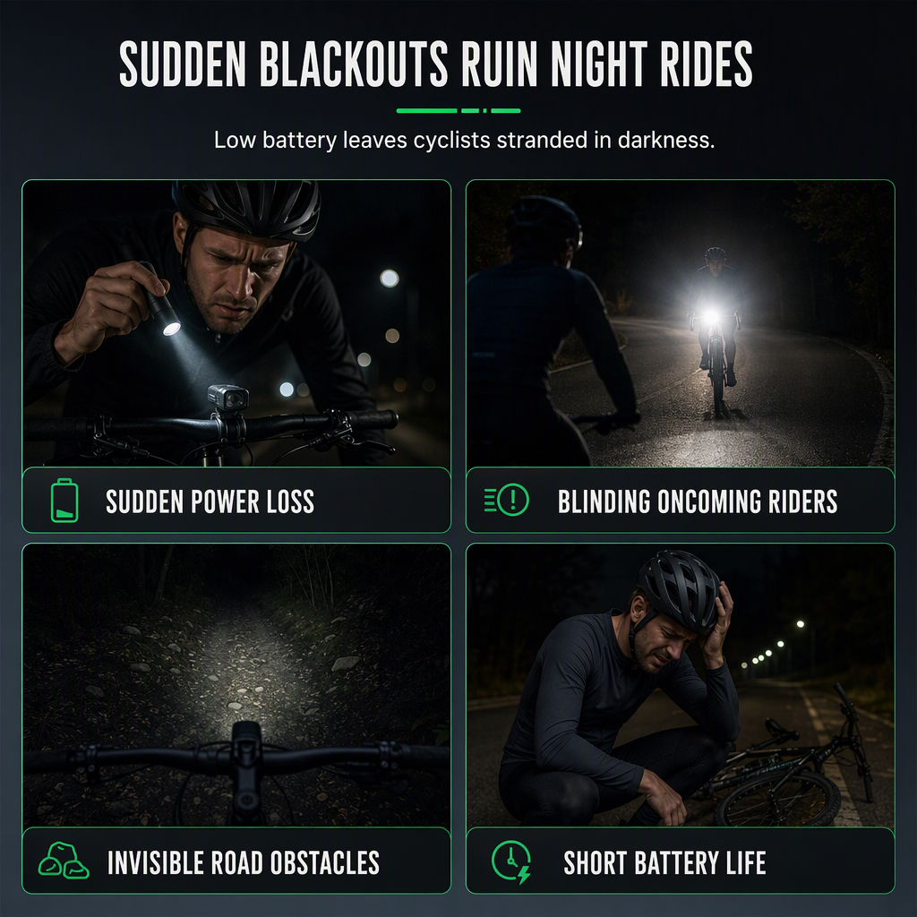 Rechargeable Bright LED Night Riding Bicycle Headlight