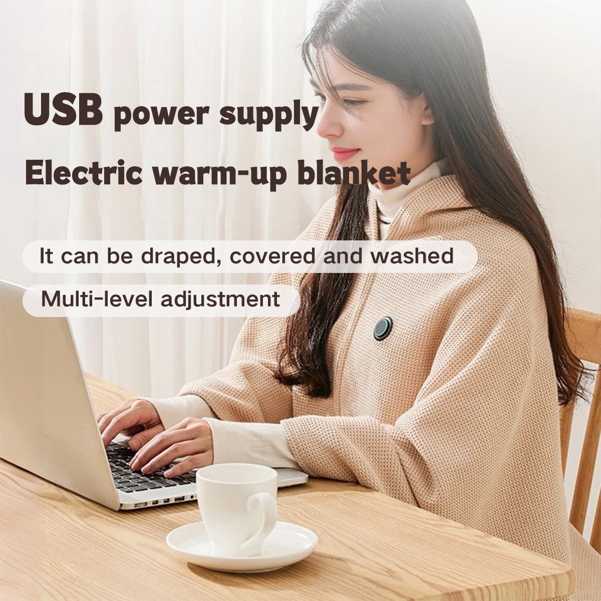 🔥49% OFF! ❄️ Stay Warm All Winter — Portable Electric Heated Blanket Shawl