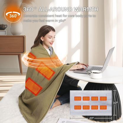 🔥49% OFF! ❄️ Stay Warm All Winter — Portable Electric Heated Blanket Shawl