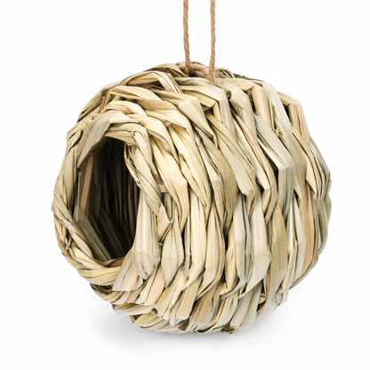 📢📢50% OFF !! ⏰Handwoven Straw Spherical Bird Nest with Round Opening for Outdoor Garden and Yard Decoration