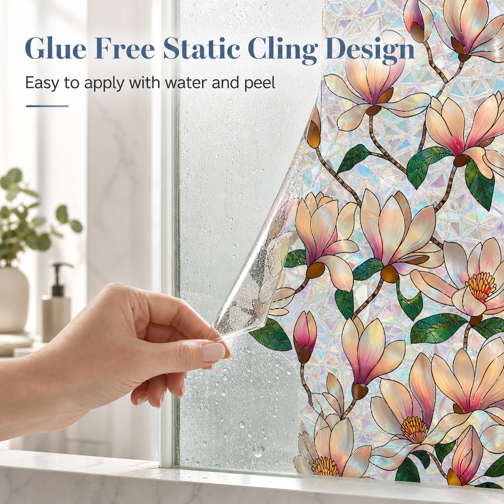 🌈 LIMITED‑TIME 50% OFF! ✨ 3D Rainbow Window Film – Static Cling Privacy Glass Sticker, Glue‑Free DIY Sun Catcher & UV Filter 🪟