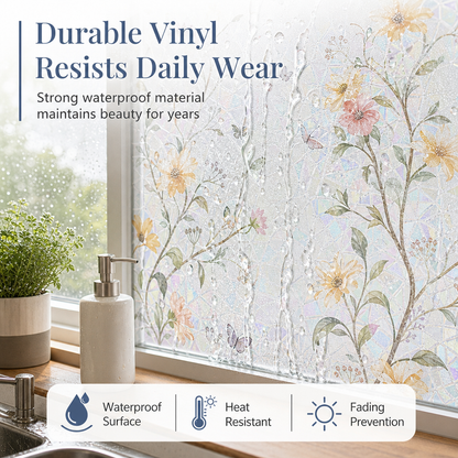 🌈 LIMITED‑TIME 50% OFF! ✨ 3D Rainbow Window Film – Static Cling Privacy Glass Sticker, Glue‑Free DIY Sun Catcher & UV Filter 🪟