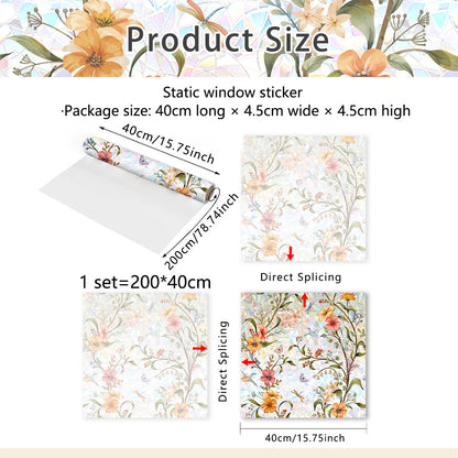 🌈 LIMITED‑TIME 50% OFF! ✨ 3D Rainbow Window Film – Static Cling Privacy Glass Sticker, Glue‑Free DIY Sun Catcher & UV Filter 🪟
