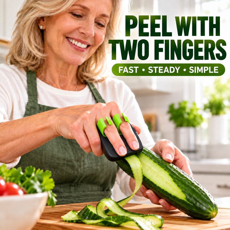 🥳2026 HOT SALE🥳💞50K+ SOLD! 🥕✌️ BUY MORE, GET MORE FREE! Two-Finger Vegetable Peeler – stainless steel blade, two-finger grip. 2/5/8-pc bundles! 🔪💚