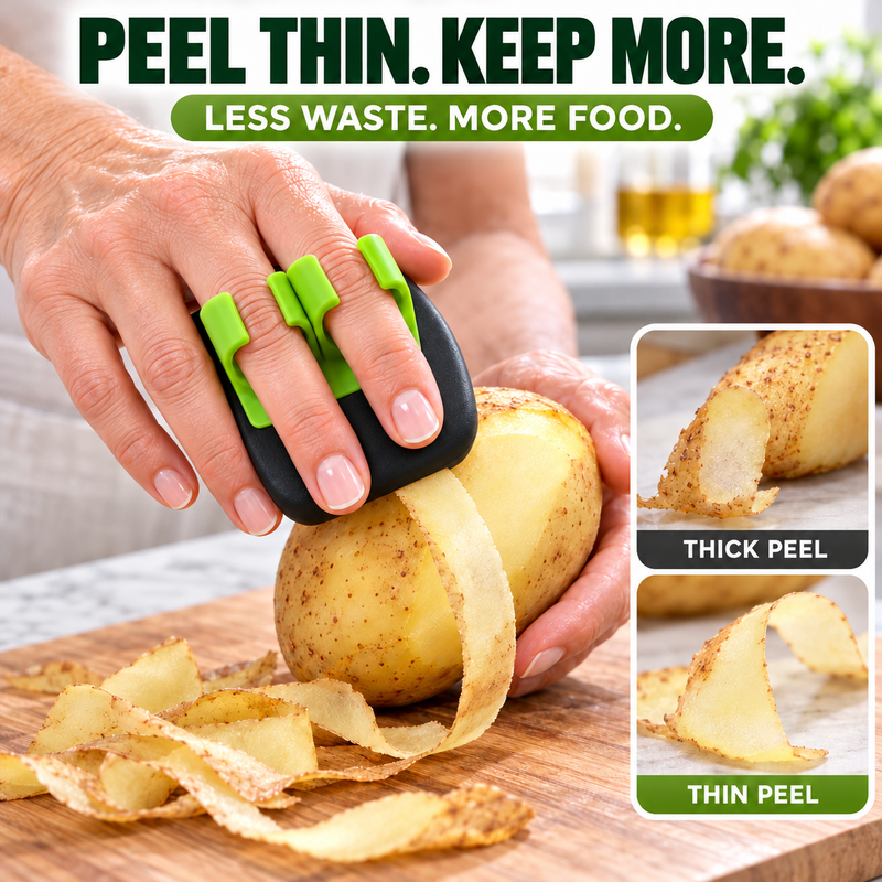 🥳2026 HOT SALE🥳💞50K+ SOLD! 🥕✌️ BUY MORE, GET MORE FREE! Two-Finger Vegetable Peeler – stainless steel blade, two-finger grip. 2/5/8-pc bundles! 🔪💚