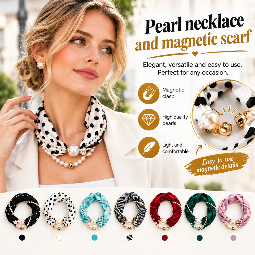 ⏳Limited-time 50% off⏰Pearl Scarf Necklace🫧📿
