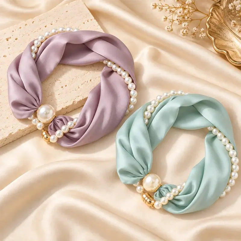 ⏳Limited-time 50% off⏰Pearl Scarf Necklace🫧📿