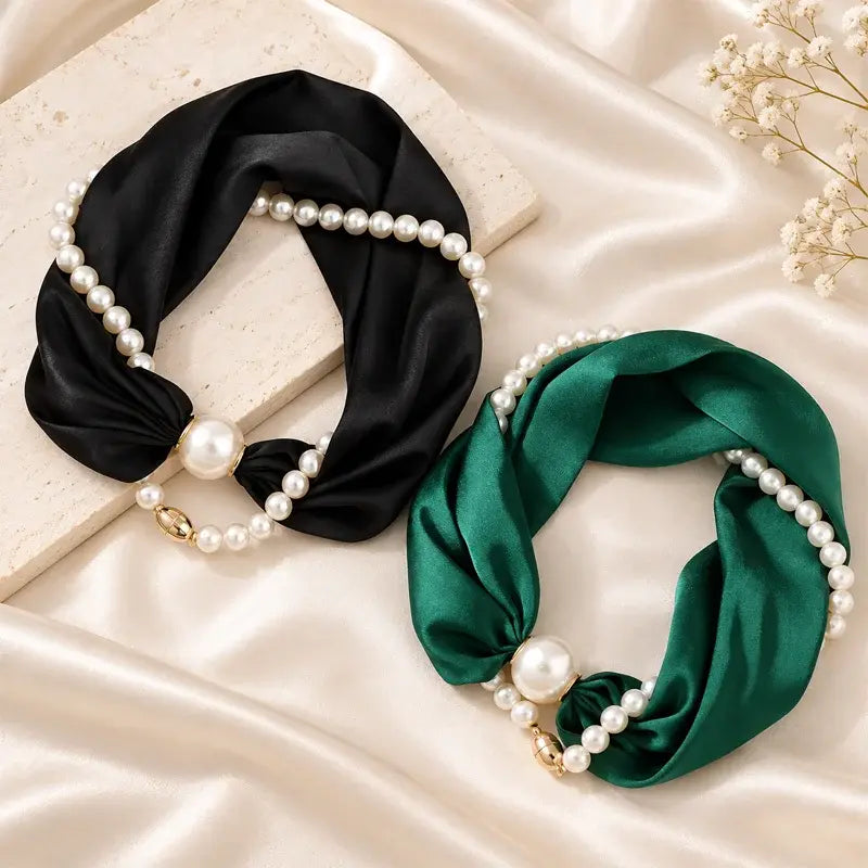 ⏳Limited-time 50% off⏰Pearl Scarf Necklace🫧📿