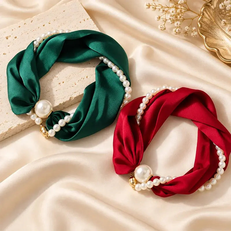⏳Limited-time 50% off⏰Pearl Scarf Necklace🫧📿