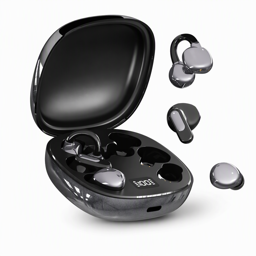 🏆 Hot Sale - 50% OFF 🎧B115 3-in-1 Bluetooth Earphones – 6 Earbuds, Ear Clip & In-Ear, Noise Cancelling