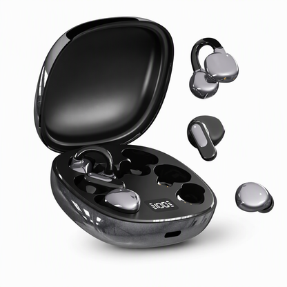 🏆 Hot Sale - 50% OFF 🎧B115 3-in-1 Bluetooth Earphones – 6 Earbuds, Ear Clip & In-Ear, Noise Cancelling