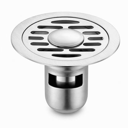 🔥50% OFF LIMITED TIME🔥Brushed Stainless Steel Round Floor Drain with Deodorizing Core for Bathroom and Washing Machine