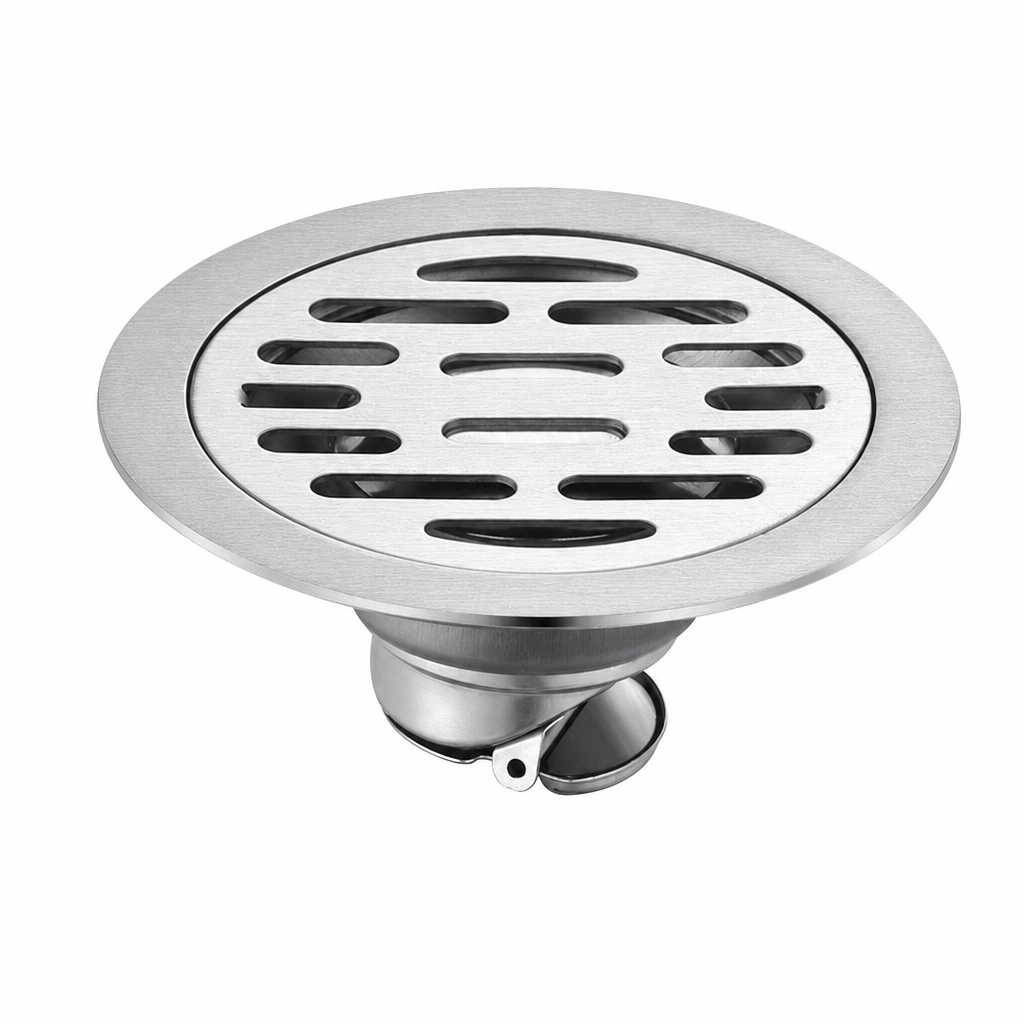 🔥50% OFF LIMITED TIME🔥Brushed Stainless Steel Round Floor Drain with Deodorizing Core for Bathroom and Washing Machine
