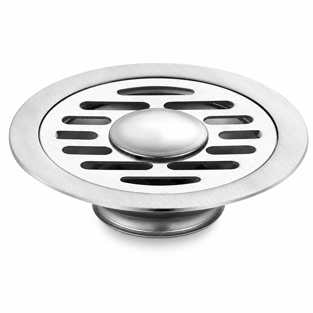 🔥50% OFF LIMITED TIME🔥Brushed Stainless Steel Round Floor Drain with Deodorizing Core for Bathroom and Washing Machine