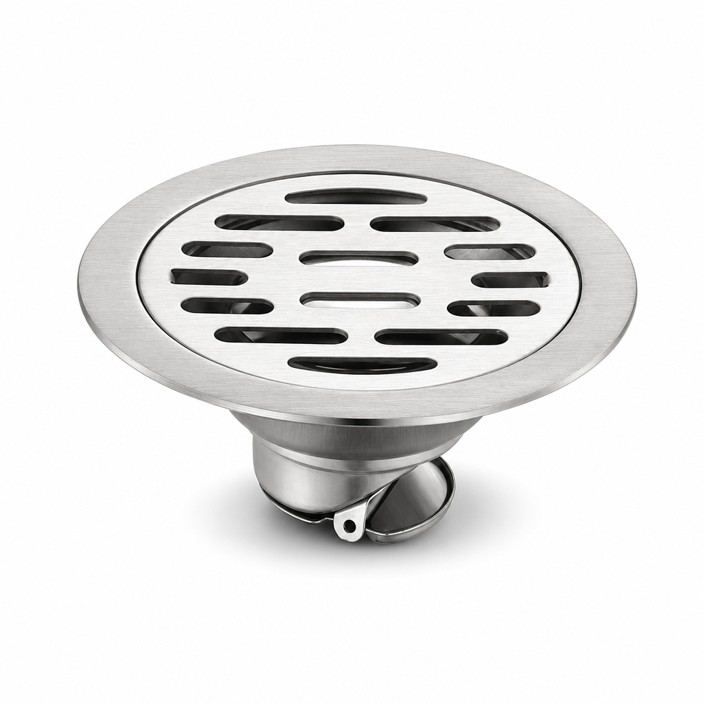 🔥50% OFF LIMITED TIME🔥Brushed Stainless Steel Round Floor Drain with Deodorizing Core for Bathroom and Washing Machine