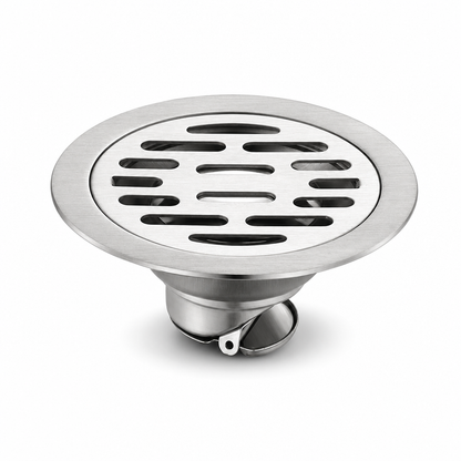 🔥50% OFF LIMITED TIME🔥Brushed Stainless Steel Round Floor Drain with Deodorizing Core for Bathroom and Washing Machine