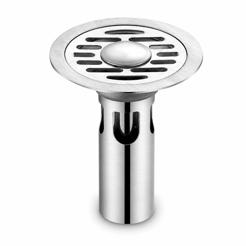 🔥50% OFF LIMITED TIME🔥Brushed Stainless Steel Round Floor Drain with Deodorizing Core for Bathroom and Washing Machine