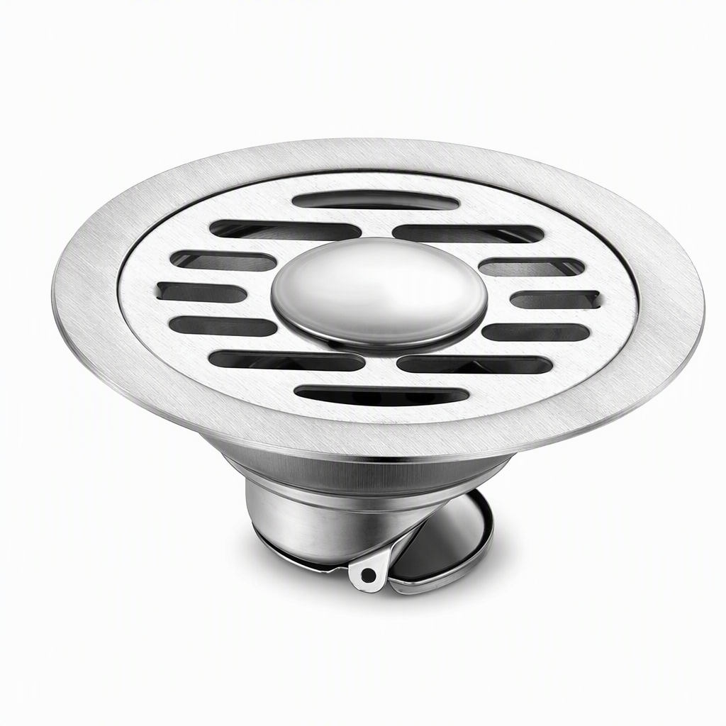 🔥50% OFF LIMITED TIME🔥Brushed Stainless Steel Round Floor Drain with Deodorizing Core for Bathroom and Washing Machine
