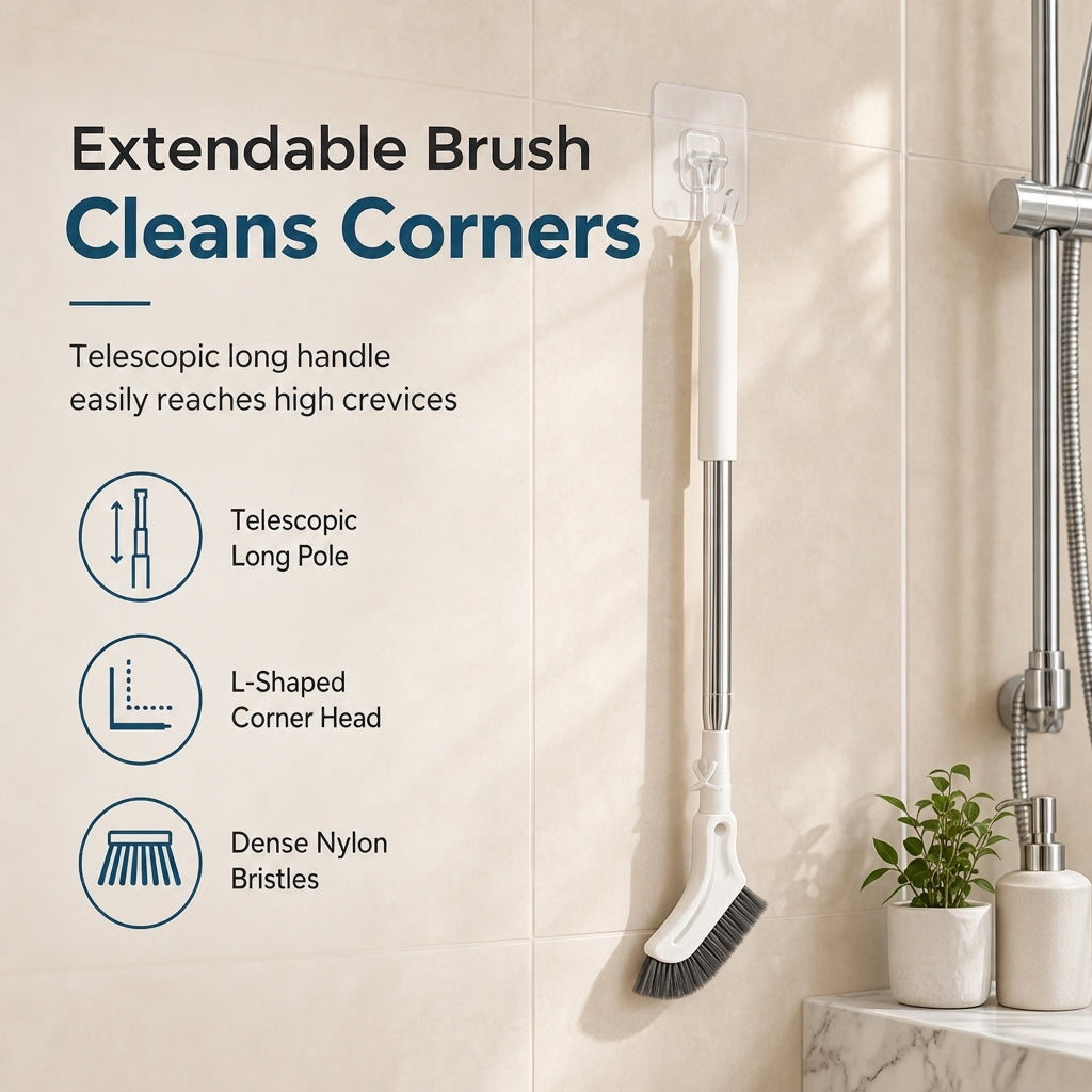 Multifunctional Extendable Long Handle Floor Scrub Brush