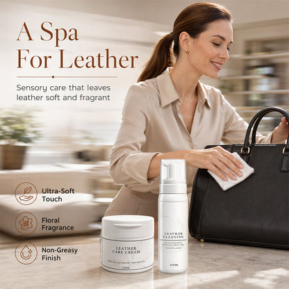 ⏳Limited-time 50% off⏰Professional Luxury Leather Cleaner and Nourishing Care Cream Set👜✨