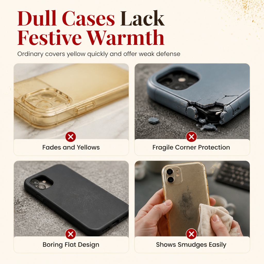 🎄Christmas Tree Art Deco Glitter Casing - Shockproof TPU Cellphone Case with Anti-Slip Grip, Durable All-Around Protection
