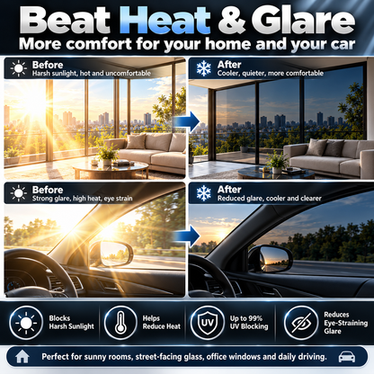 🥳2026 HOT SALE🥳💞50K+ SOLD! 🌞🛡️ 50% OFF! Multi-Purpose Window Tint Film – UV protection, heat reduction & privacy. Scratch-resistant for car, home & office glass! ✨✅