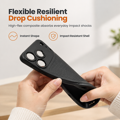 Two-in-One Shockproof Jelly Phone Case with Large Window and Integrated Lens Protector