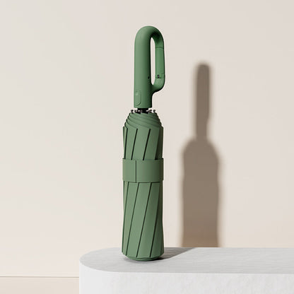 High-End Reinforced Automatic Folding Umbrella for Sun and Rain