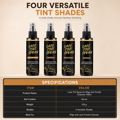 Lace Tint Spray for Wigs 100ml Wig Lace Dyeing and Care Spray