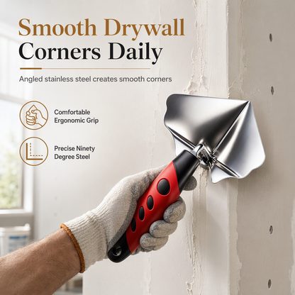 Stainless Steel Corner Trowel with Rubber Handle