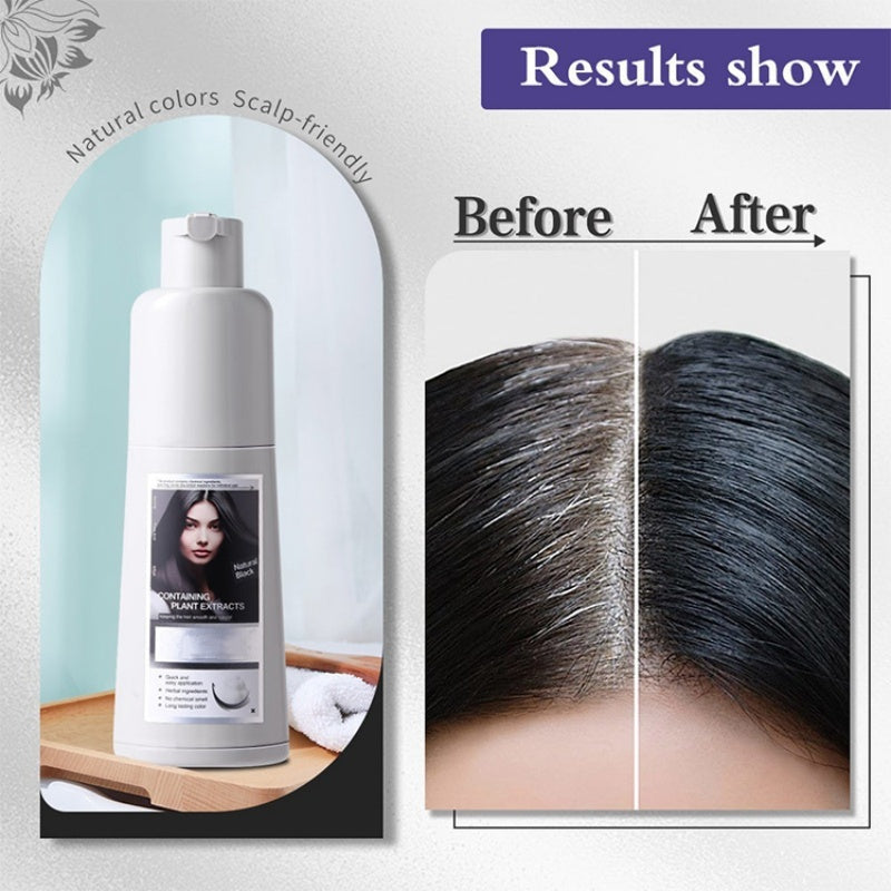 3-In-1 Long-Lasting Natural Hair Dye Shampoo