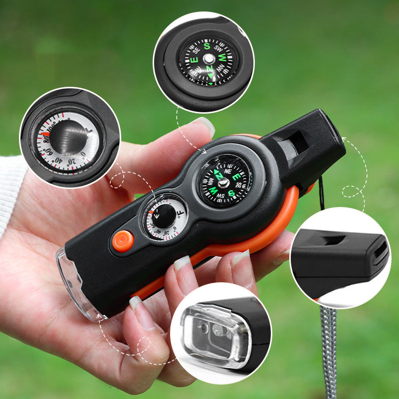 7-in-1 Multi-functional Outdoor Survival Whistle