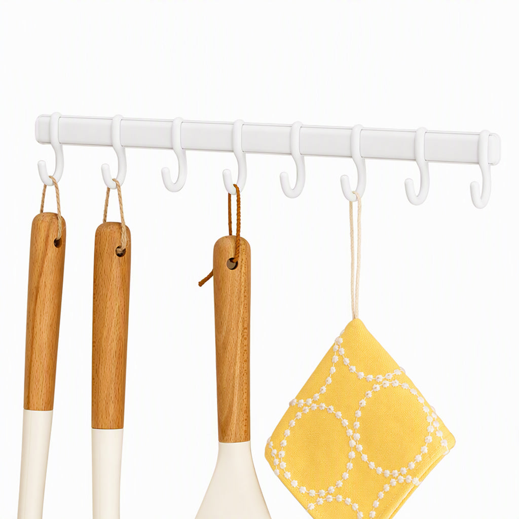 Multi-Functional Drill-Free Cabinet Door Hook Rail