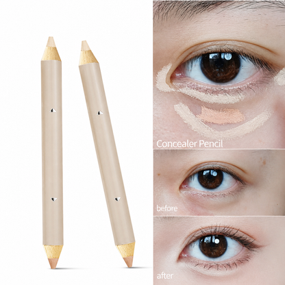 Dual Ended Hydrating Concealer Pen Crease Resistant and Moisturizing Face Makeup for Beginners to Cover Marks and Spots