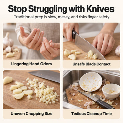 Multi-Function Manual Press Garlic Chopper