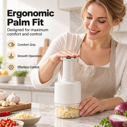 Multi-Function Manual Press Garlic Chopper