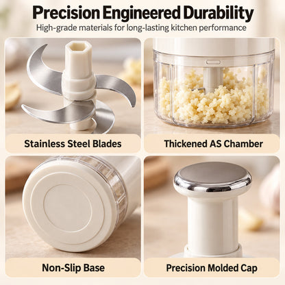 Multi-Function Manual Press Garlic Chopper