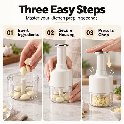 Multi-Function Manual Press Garlic Chopper