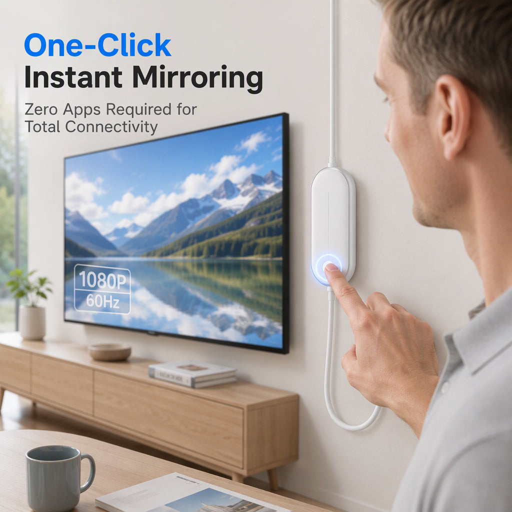 Wireless Display Dongle for Phone, TV, and Projector